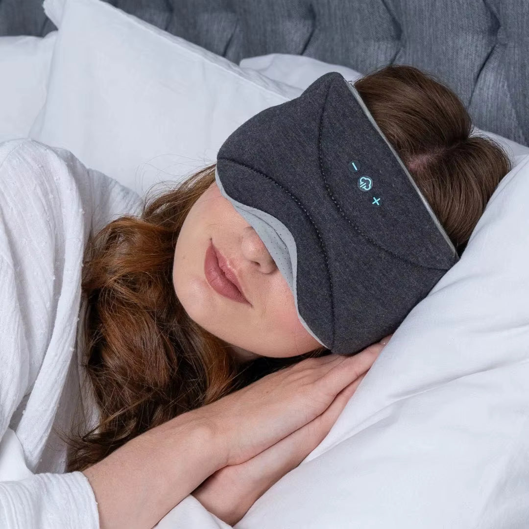 Antifaz para dormir con auriculares y bluetooth